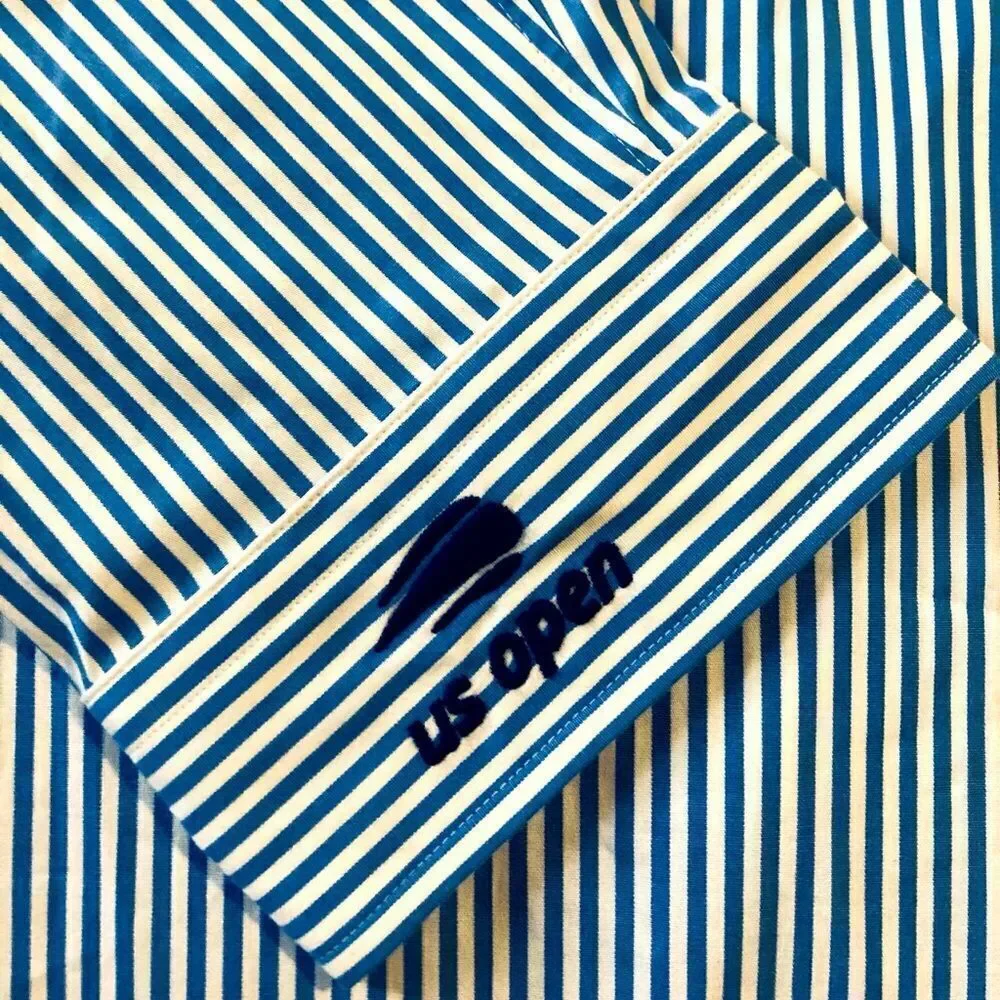 Polo Ralph Lauren US Open Tennis Staff Men’s Striped Shirt SZ 171/2-XL Like New